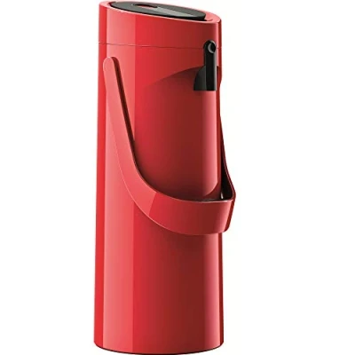Image de TEFAL K3140314 Ponza Pompe Thermos Rouge 1 L Fonction De Simple Avec Généreux Volume Chaude Jusqu&#039;à 12 Heures Froid 24