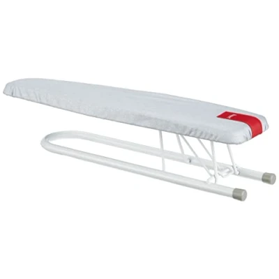 Image de Rayen Table à Repasser pour Manches Housse en Aluminium Pliable Système Anti Fermeture Planche Perforée Blanc Mat Dimensions : 52 x 11 cm, Argente