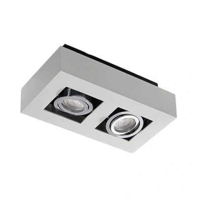 Image de Arcchio Plafonnier Vince à intensité variable (Moderne) en Blanc Aluminium e. a. pour Couloir (à 2 lampes, GU10), Luminaire Plafonnier, Lampe Plafond, Eclerage Eclairage Interieur