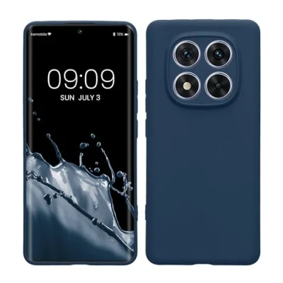 Image de kwmobile Housse Compatible avec Xiaomi Redmi Note 14 Pro 5G / Poco X7 Coque de téléphone en TPU Protection Appareil Photo Bleu Marine