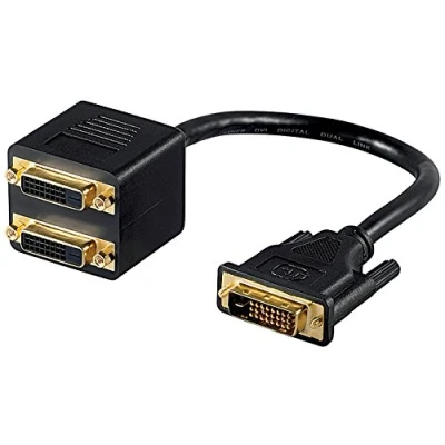 Image de Goobay 68740 câble DVI 0,1 m D 2 x Noir Neuf