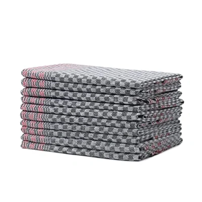 Image de Amago Lot de 10 torchons 100 % coton multi usages, 50 x cm Anthracite
