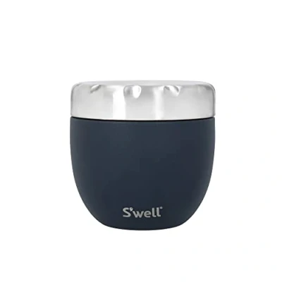 Image de S&#039;well Eats™ 2 en 1 bol avec couvercle, 636ml, Azurite, triple isolation et bouchon vissé anti fuite. Jusqu&#039;à 11h froid/7h chaud.