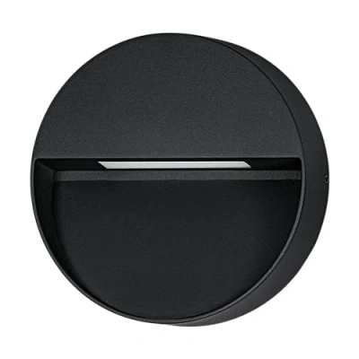 Image de Eglo Applique murale extérieure LED Maruggio, lampe de façade ronde, luminaire d‘extérieur en aluminium noir, température couleur variable (blanc chaud froid), IP65