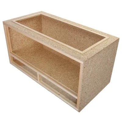 Image de Repiterra Terrarium pour Reptiles &amp; Amphibiens en Bois OSB, Facile à Monter, Aération Sur Le Toit, façade verre, 120x60x60cm