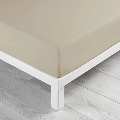 Image de douceur d&#039;intérieur, Drap Housse (140 x 190 cm) Linette Lin, 100% Coton