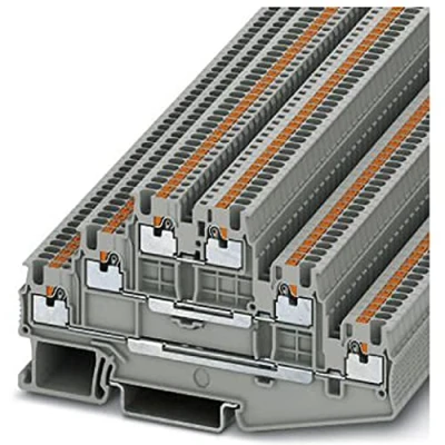 Image de Phoenix CONTACT 3213713 Borne voie Pit 1,5/S 3L Gris 17,5 A 500 V 3 tages 35 mm Vis Plastique Din Rail Mount 16 1 Ples Contacts 15 Positions 53,2 x 97,2