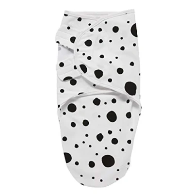 Image de MEYCO Baby Dots Sac de Couchage, équipement pour bébé (Sac Couchage bébés 0 à 3 Mois, Confort Doux, Respirant et Absorbant l&#039;humidité, Aide au Sommeil), Noir