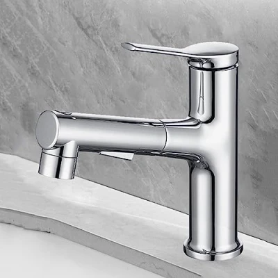 Image de Mitigeur Salle de Bain Extractible 3 Modes Robinet lavabo avec Douchette pour Bain,Chrome
