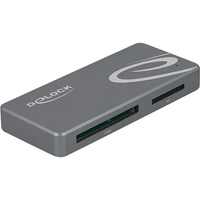 Image de DeLOCK Lecteur de carte USB Type C pour cartes mémoires CFast et SD + Hub avec port A Neuf