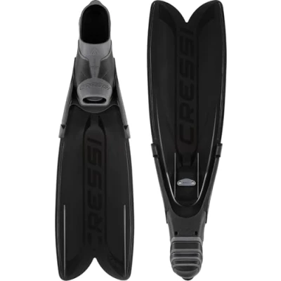 Image de CRESSI Turbo Flex Fins Black 40/41 Palmes Performantes Réactives Légères Système Gara Modulaire et Lames Interchangeables Unisex Adult, Noir