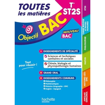 Image de Objectif BAC 2026 Terminale ST2S Toutes les matières (Broché)