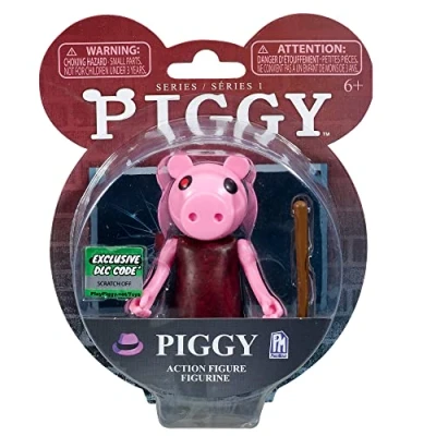 Image de Bizak Piggy 64238045 Figurine de 10 cm, Vous Pouvez Maintenant recréer Le Jeu à la Maison avec Vos Personnages préférés. Livré des Accessoires et Un Code échangeable dans vidéo