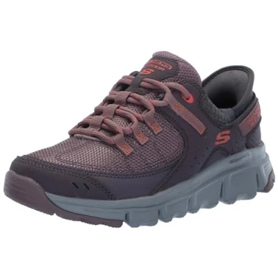 Image de Skechers Femme Sommets à SOMMITS À, Bordure en Maille synthétique Bordeaux, 38.5 EU