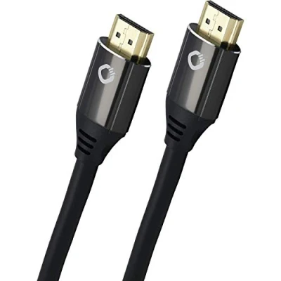 Image de OEHLBACH Black Magic MKII Câble HDMI ultra haute vitesse, 8K @ 60 Hz, 4K 120 48 Gbit/s, HDR10+, Dolby Vision, eARC, VRR, 2.1 certifié Qualité supérieure 2 m Noir