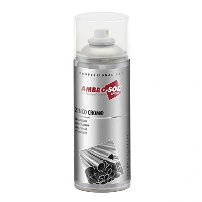Image de Ambro Sol Z361 Zinc Chrome, pour les Finitions où une Couleur Particulièrement Brillante et à Effet Miroir est Nécessaire, Bombe En Fer Blanc Recyclable l’Infini de 400 ml
