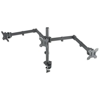 Image de Manhattan 461658 27&quot; Pince Noir support d&#039;écran plat pour bureau Supports d&#039;écrans plats (Pince, 21 kg, 33 cm (13&quot;), 68,6 (27&quot;), 100 x mm, Noir)