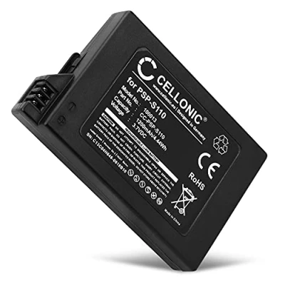 Image de CELLONIC® Batterie Remplacement PSP S110 1200mAh pour Sony Brite (3000/3001 / 3004) Slim &amp; Lite (2000/2004) Accu Rechange Gamer, Manette, Console
