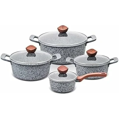 Image de PROMIS Set de pots GRANITE, casserole 16 cm, 20,24,28 anses marron GR/SET