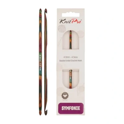 Image de KnitPro Symfonie Crochet en Bois à Deux têtes, Multicolores
