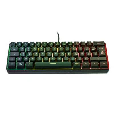 Image de SureFire Kingpin X1 60% Clavier Gaming French, Multimedia Keyboard Petit &amp; Mobile RGB Lumineux 25 Touches Anti Ghosting Français AZERTY
