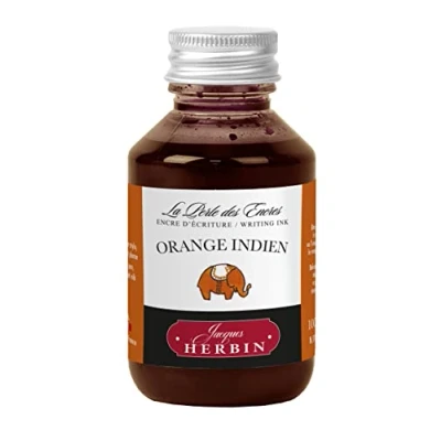 Image de Jacques Herbin 17057T Flacon d&#039;encre à écrire 100ml Stylo plumes, stylos roller Orange indien