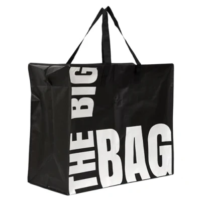 Image de Sac XXL Multi Usage Noir &amp; Blanc Paris Prix Polypropylène Plastique Pas de fermeture Main Mixte