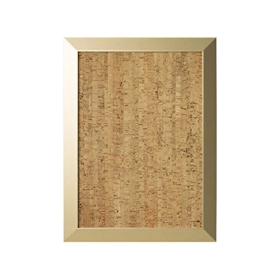 Image de Bi Office, Tableau d&#039;Affichage Kamashi, Liège Décoratif, Cadre en MDF Doré, 90x60cm