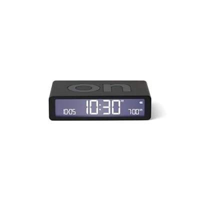 Image de Lexon Flip Classic réveil Matin Lumineux, réversible avec Faces on Off et Fonction Snooze, à écran LCD Lumière Tactile, Rechargeable par USB C Noir