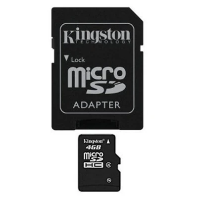 Image de New Kingston Micro SD 4GB Memory Card with Adapter
