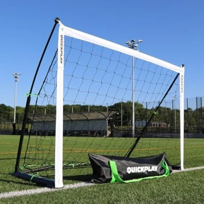 Image de QUICKPLAY Kickster Pro But de football et poids base pour entraînement Elite sur gazon, sols durs ou gazon [but unique] (1,8 x 1,2 m)