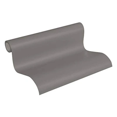 Image de A.S. Création Papier peint Uni New Life intissé 10.05 m x 0.53 Anthracite Fabriqué en Allemagne 303240 3032 40