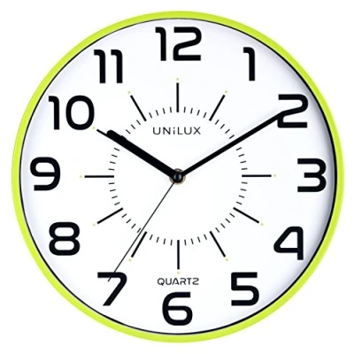 Image de Unilux Pop Horloge Murale Système Quartz Silencieuse Diamètre 28 cm Vert