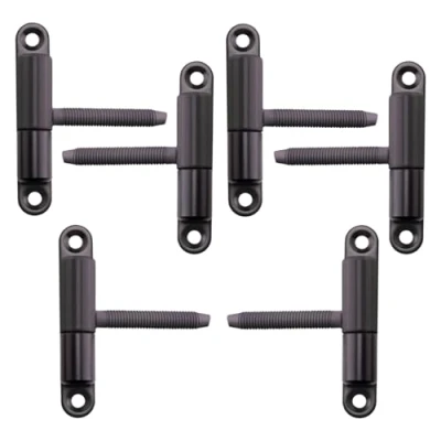 Image de SOTECH 6 pièces paumelles à percer 15 x 83 mm avec tenon M8 47 de rénovation visser charnières pour portes intérieures visser/percer (acier noir)