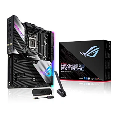 Image de ROG Maximus XIII Extreme Carte mère gaming Intel Z590 LGA 1200 EATX (18+2 phases d&#039;alimentation, 5xM.2 slots, PCIe 4.0, WiFi 6E, 2.5 Gb Ethernet, 2xThunderbolt 4, USB 3.2 Gen 2x2, Aura Sync RGB)