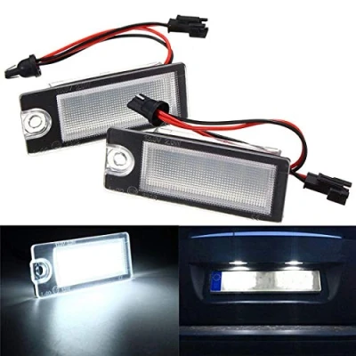 Image de VIGORFLYRUN PARTS LTD 2Pcs LED Lumière de Plaque d&#039;immatriculation, Canbus sans Erreur Blanc 6000K 18SMD pour V olvo S80 V70 XC70 2001 2007 S60 2006 XC90 2003
