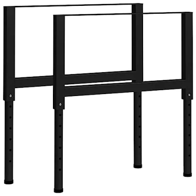 Image de vidaXL 2X Cadres d&#039;Etabli Réglables de Banc Travail Table Supports Métal 85x(69 95,5) cm Noir