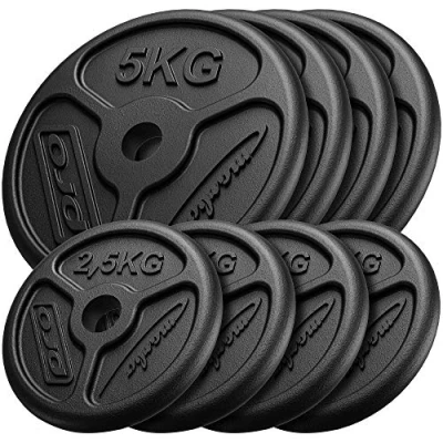 Image de Marbo Sport Ensemble de Poids Minces en Fonte 4 x 5 kg + 2,5 MW 4x5KG_4x2,5KG Slim
