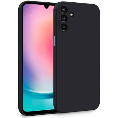 Image de MyGadget Coque pour Samsung Galaxy A24 4G Case TPU Souple &amp; Soft avec Doublure Microfibre Cover Protection Extra Fine Légère Noir