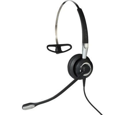 Image de Jabra Biz 2400 II QD Mono NC 3 in 1 Wideband Balanced Casque Avec fil Minerve, Crochets auriculaires, Arceau Bureau/Centre d&#039;appels Noir, Argent Neuf