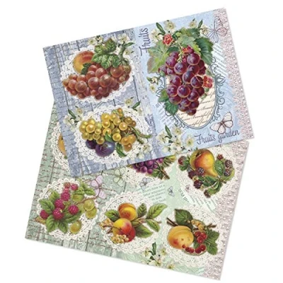 Image de Ideen mit Herz Set 2 feuilles de papier riz au format A4 Motifs différents vintage, Noël, etc. Élégant découpage