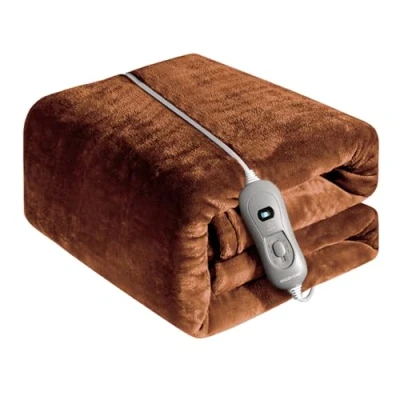 Image de ECODE® Chauffe Matelas, sous Couverture électrique, 3 Niveaux de température, Arrêt Automatique 90 Min, Protection Contre la Surchauffe, chauffante, Lavable, 180X130 cms (Chocolat)