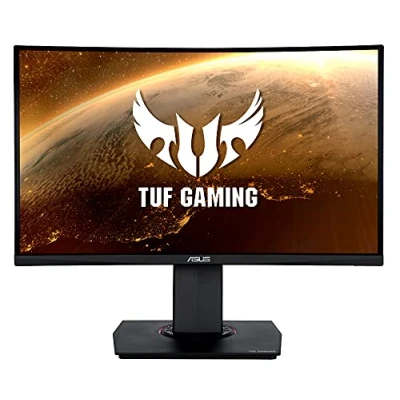 Image de ASUS TUF Gaming VG24VQ Ecran PC Gamer eSport 23,6&quot; FHD Dalle VA incurvée 144Hz 1ms 16:9 1920x1080 Display Port &amp; 2x HDMI Haut parleurs AMD FreeSync Extreme Low Motion Blur