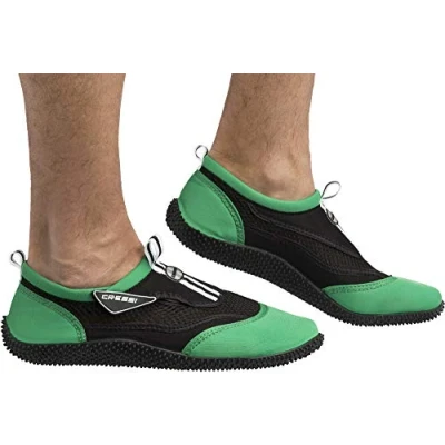 Image de Cressi Sub S.p.A. Reef Shoes Chaussures de Plage &amp; Piscine Mixte, Noir/Lime, 39