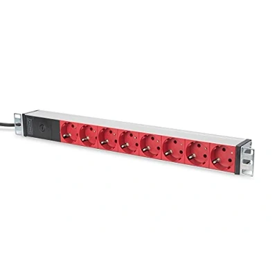 Image de ASSMANN Electronic DN 95410 R unité de distribution d&#039;énergie 1U Noir 8 sortie(s) CA Unités (Basique, 1U, horizontale, Aluminium, Noir, CA)