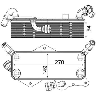 Image de MAHLE ORIGINAL CLC 218 000P Radiateur d&#039;huile de boite vitesse automatique AUDI: A6 C7 Avant, Allroad