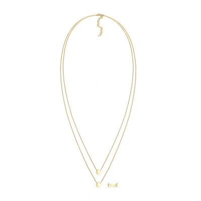 Image de Elli SET Layer Kreis Stecker GEO Boucles d&#039;oreilles, Femme, Taille: 45, Gold
