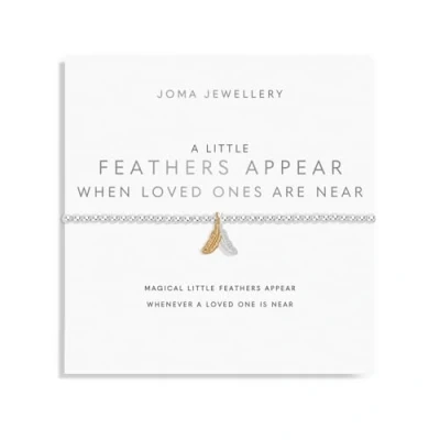 Image de Joma Jewellery Bracelet en argent « A Little Feathers Appear When Loved ones are near » Extensible de 17,5 cm, 17.5cm, Caoutchouc, Sans pierre précieuse
