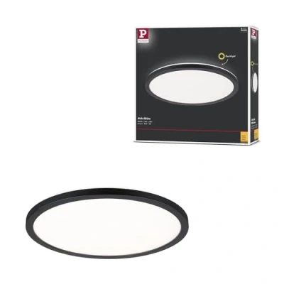 Image de Paulmann 70998 LED Atria Shine 293 mm rond incl. 1x16 watts Blanc chaud Noir panneau lumineux synthétique système d&#039;éclairage 3000 Kelvin, Matière plastique, 16 W, Ø 293mm