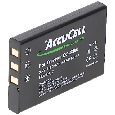 Image de Batterie AccuCell pour Kodak Klic 5000, DX7590, DX6490 Lithium Ion 3.7V 1050mAh